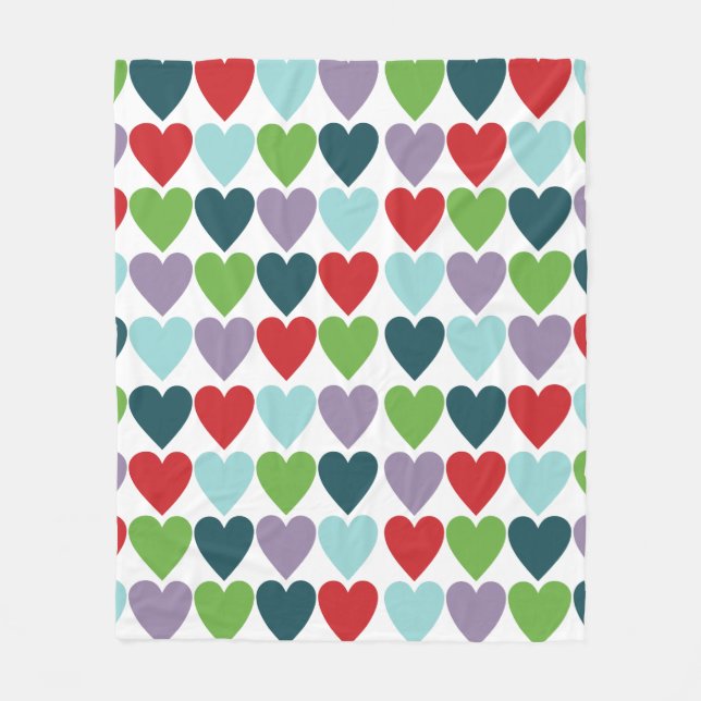 Hearts are given fleece blanket (Front)