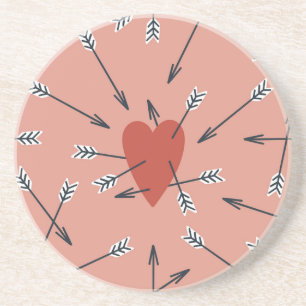 Hearts arrows hand-made. coaster