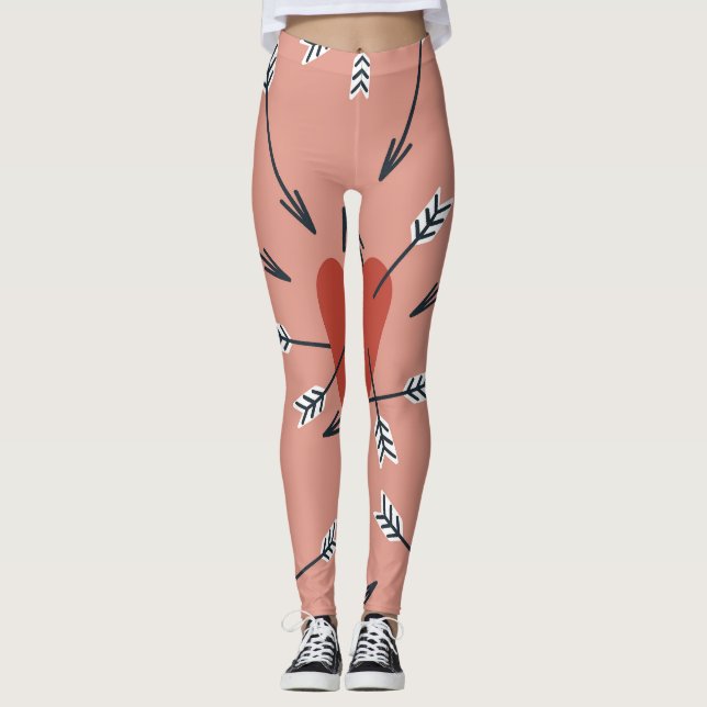 Hearts arrows hand-made. leggings (Front)