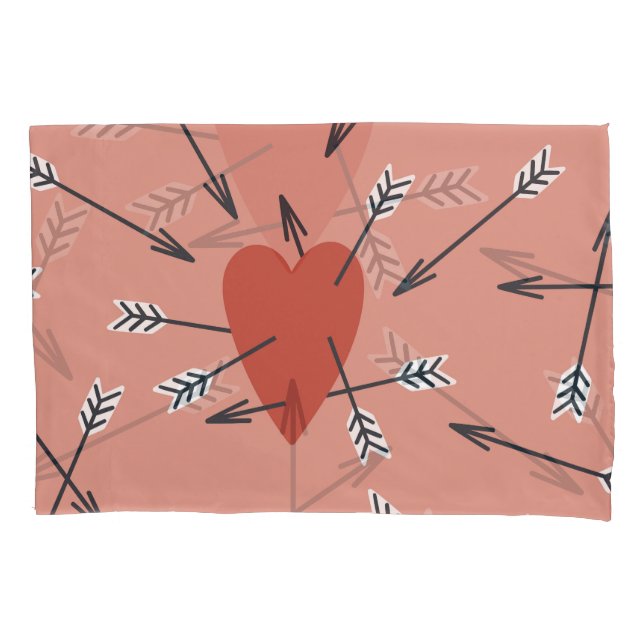 Hearts arrows hand-made. pillowcase (Front)