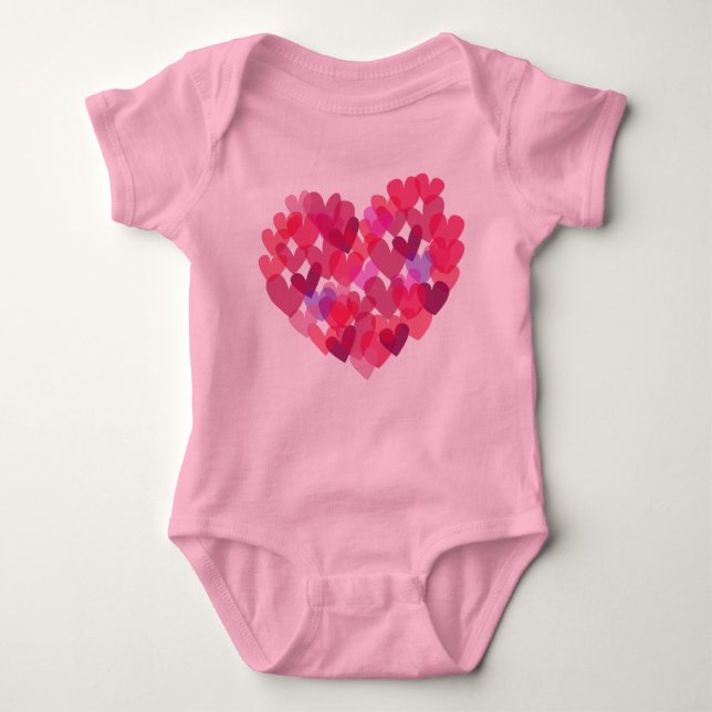 Hearts Baby Bodysuit (Front)