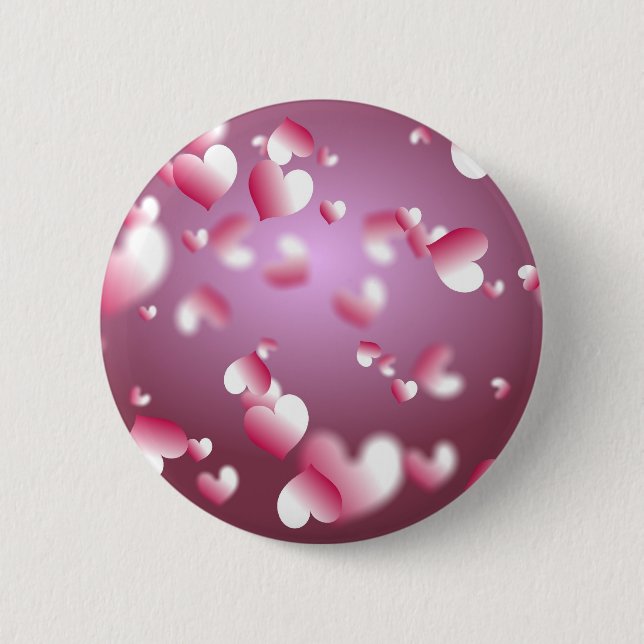 Hearts Background 6 Cm Round Badge (Front)