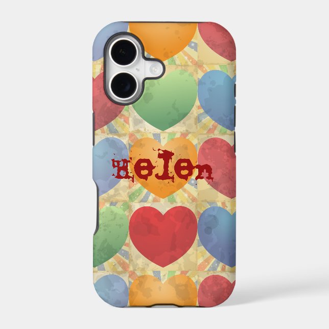 Hearts background and monogram (Back)