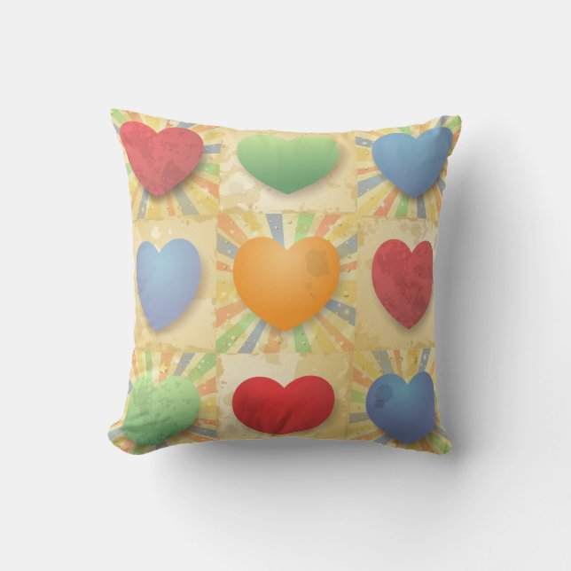 Hearts background cushion (Front)