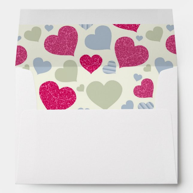 Hearts Background Envelopes (Back (Bottom))