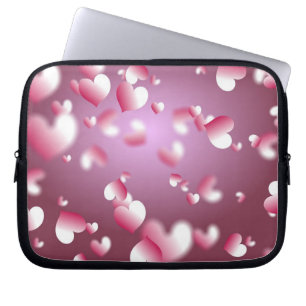 Hearts Background Laptop Sleeve