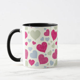 Hearts Background Mug