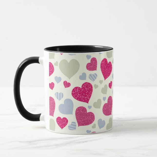 Hearts Background Mug (Left)