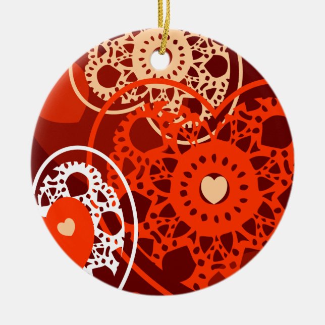 Hearts background, ornament (Front)