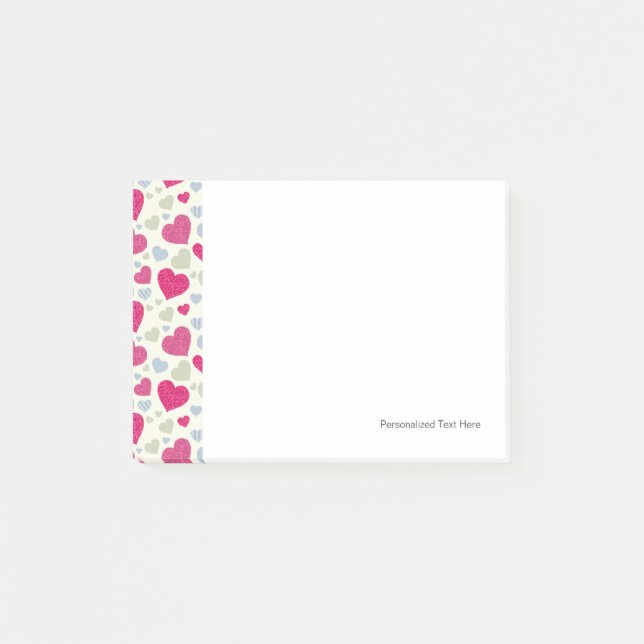 Hearts Background Post-it Notes (Front)