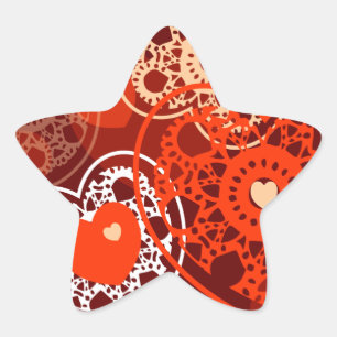 Hearts background, sticker