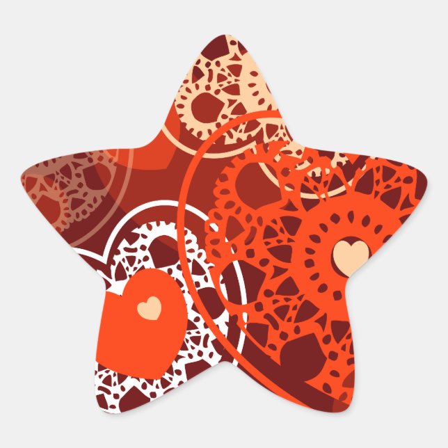 Hearts background, sticker (Front)