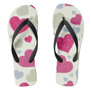 Hearts Background Thongs