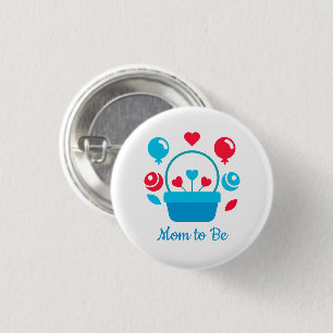 Hearts, Balloons and heart basket 3 Cm Round Badge
