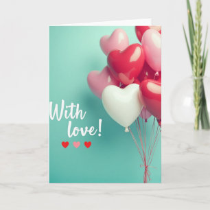 Hearts Balloons Love Card