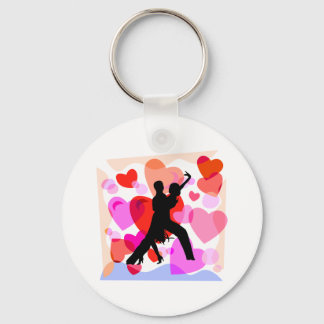 Hearts ballroom dancing key ring