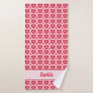 HEARTS BATH TOWEL SET