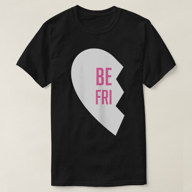 Hearts Best Friend T s  Matching BFF Outfits Tees  (Design Front)
