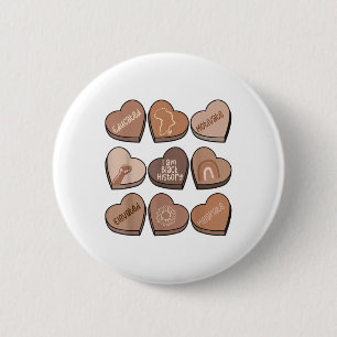 Hearts Black History Month V-day Valentine Educate 6 Cm Round Badge