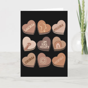 Hearts Black History Month V-day Valentine Educate Card