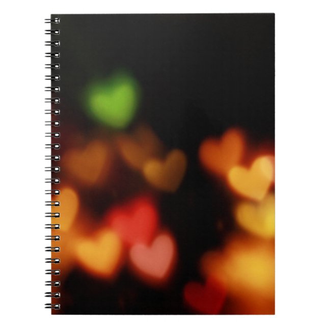 Hearts bokeh photography notebook (Front)