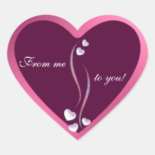 Hearts border heart sticker