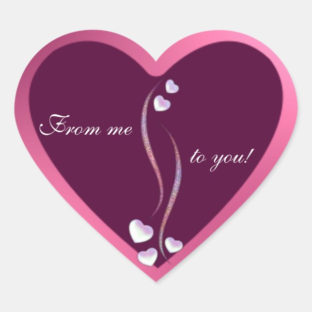Hearts border heart sticker (Front)