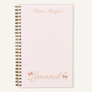 "Hearts & Bows" Coquette Journal Pink