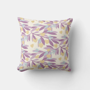 Hearts Branches Valentine Flowers Love Pattern Cushion