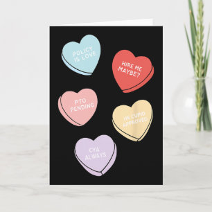 Hearts Candy Hr Valentine Day Human Resources Dire Card