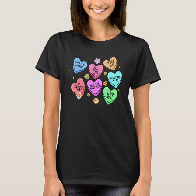 Hearts Candy Speech Language Pathologist SLP Valen T-Shirt (Front)