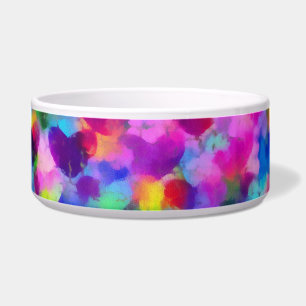 Hearts Ceramic Dog Bowl
