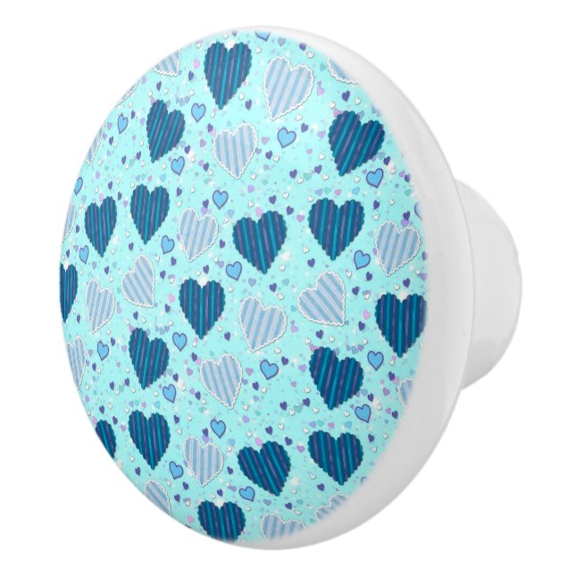 Hearts Ceramic Knob (Right)