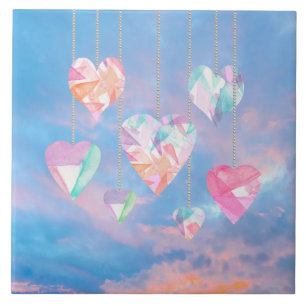 Hearts Ceramic Tile