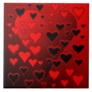 Hearts Ceramic Tile