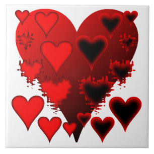 Hearts Ceramic Tile