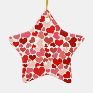 Hearts Ceramic Tree Decoration