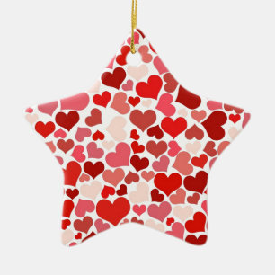 HEARTS CERAMIC TREE DECORATION