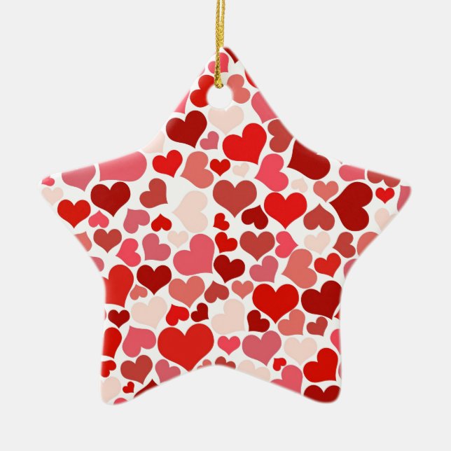 HEARTS CERAMIC TREE DECORATION (Front)