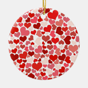 HEARTS CERAMIC TREE DECORATION
