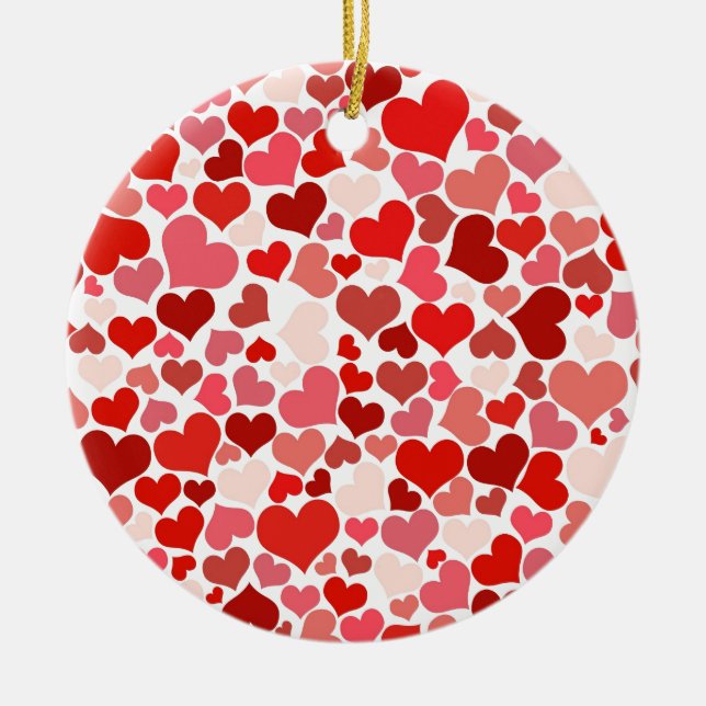HEARTS CERAMIC TREE DECORATION (Front)