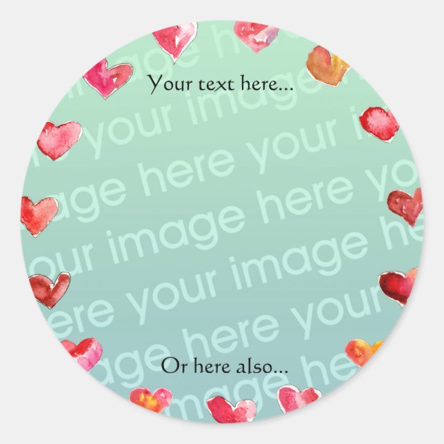 Hearts Circle -Make Your Own Stickers (Front)