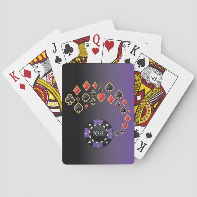 Hearts, Clubs, Diamonds and Spades Design Bicycle  Playing Cards (Back)