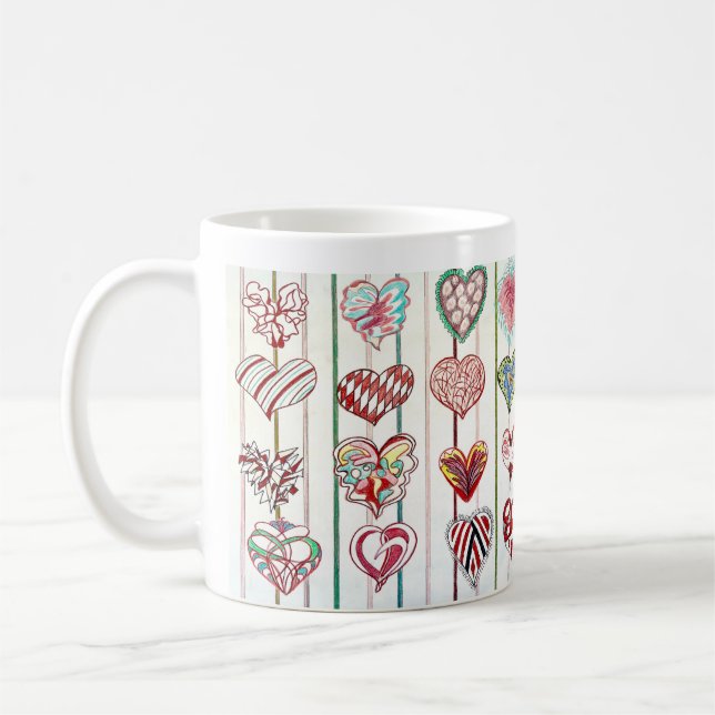 Hearts Coffee Mug (Left)