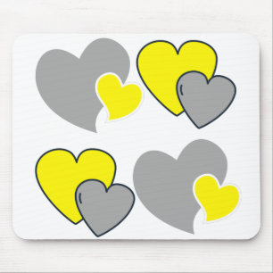 Hearts, colour of the year mouse pad