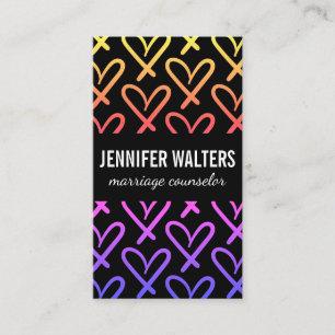 Hearts   Colourful Business Card