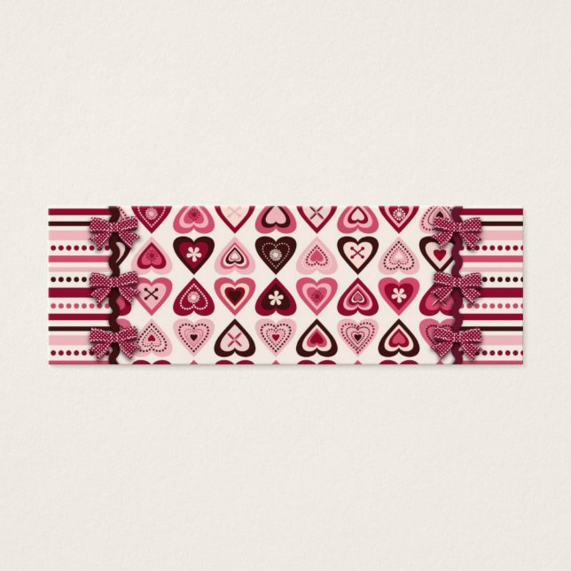 Hearts Confection Skinny Gift Tag (Front)