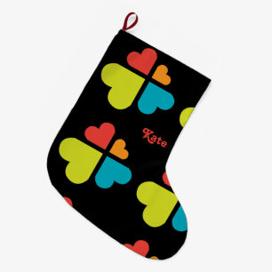 Hearts Cross Large Christmas Stocking