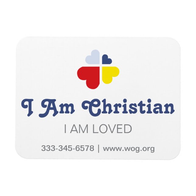 Hearts Cross Magnet (Horizontal)
