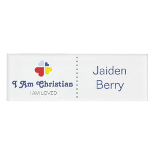 Hearts Cross Name Tag